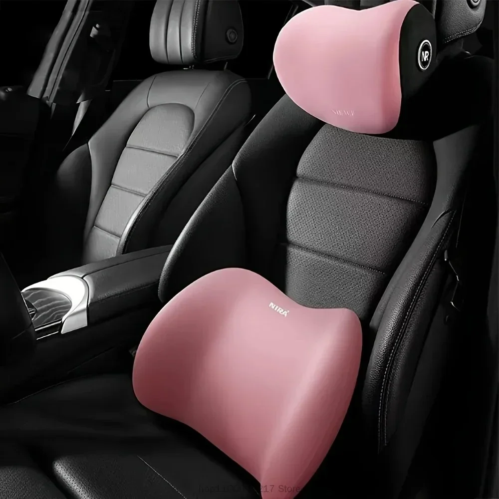 Memory Foam Car Neck Pillow Lumbar Support - Universele auto hoofdsteun neksteun kussen, traagschuim