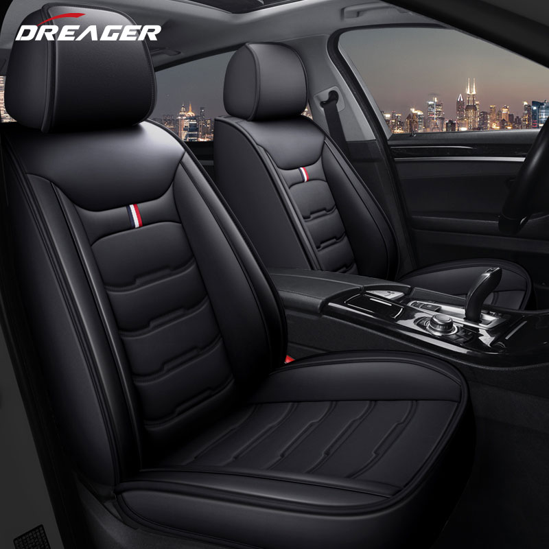 Leather Car Seat Covers Full Set Universal - Universele autostoelhoezen Matten Leer PU Auto