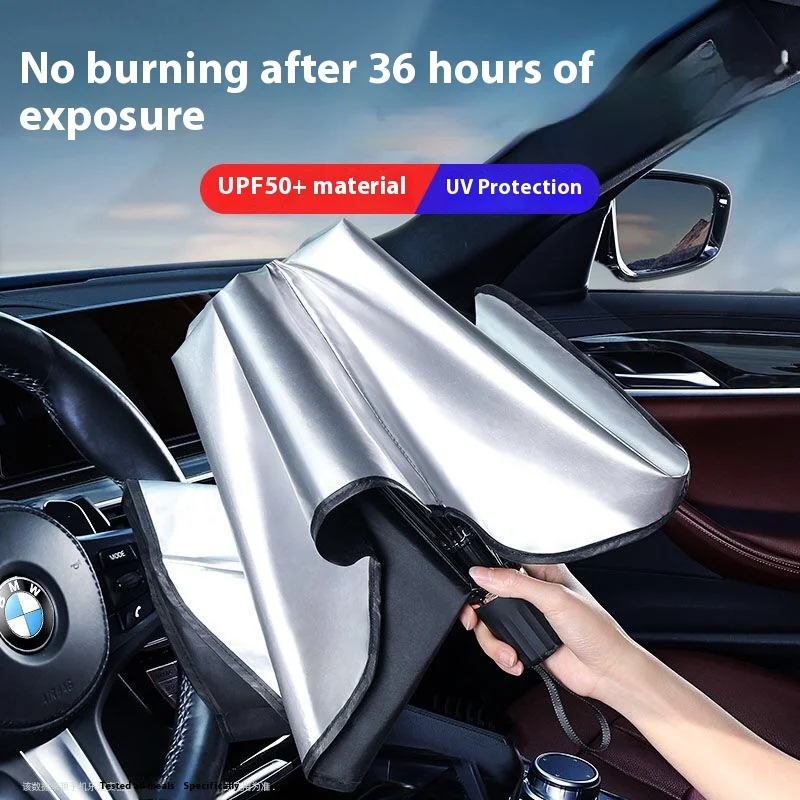 Car Sunshade Windshield Umbrella Foldable - Autozonnescherm, opvouwbaar, voorruitbescherming tegen UV-straling en