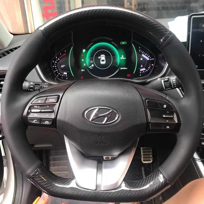 Car Steering Wheel Cover Anti Slip Breathable - Voor Hyundai Elantra 4 2016-2019 Ioniq