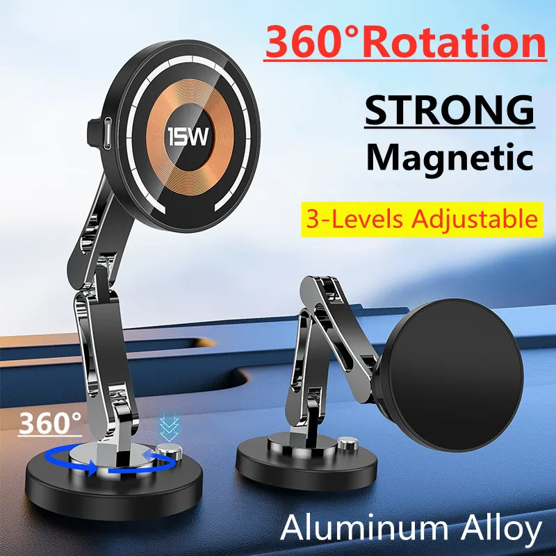 Wireless Car Charger Mount Fast Charging - Magnetische Auto Draadloze Oplader Standaard Magneet