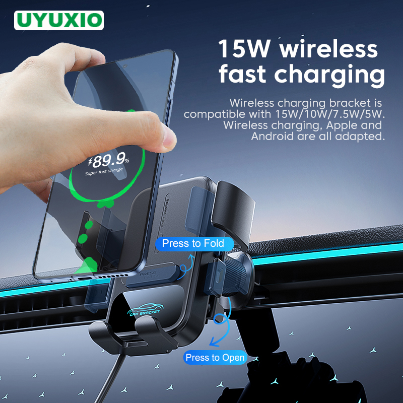 Magnetic Phone Holder For Car Vent - UYUXIO Air Vent Autohouder Telefoonhouder 15W