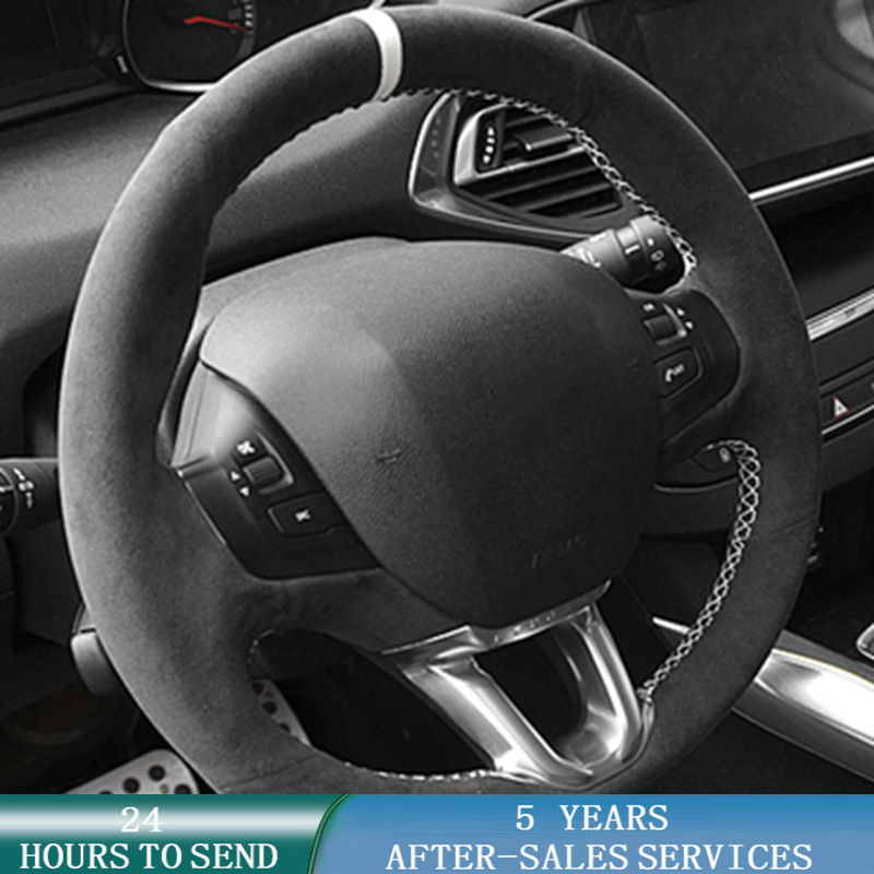 Car Steering Wheel Cover Anti Slip Breathable - Aangepaste Auto Stuurhoes Anti-Slip Suede Originele