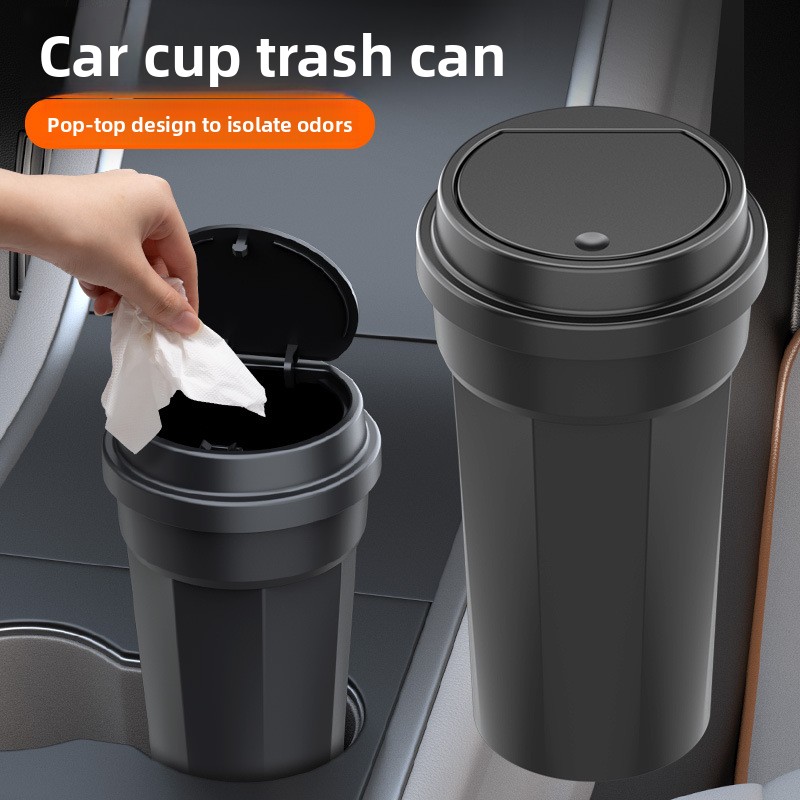 Waterproof Car Trash Can With Lid - Auto-prullenbak Waterdichte bekerhouder Vorm Mini multifunctionele