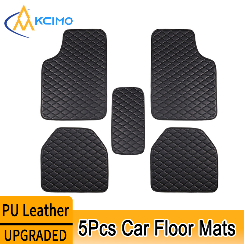 Car Floor Mats Universal Waterproof Leather - Kcimo 5-delige auto vloermatten van PU