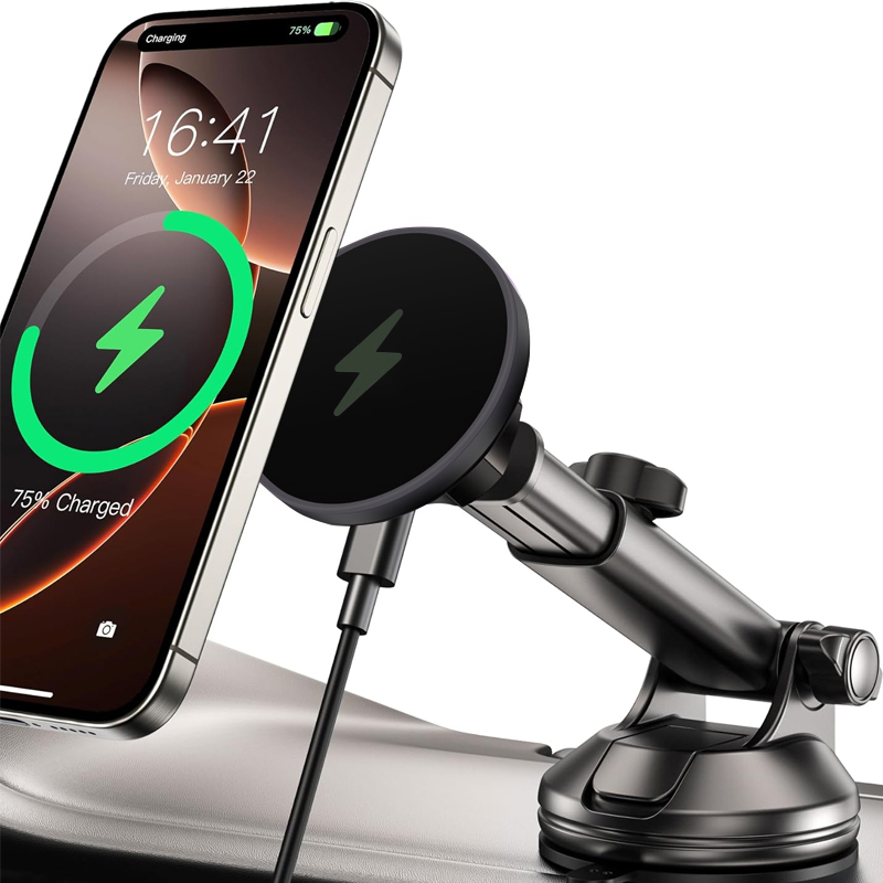 Wireless Car Charger Mount Fast Charging - UYUXIO 15 W Snel Opladen Voorruit