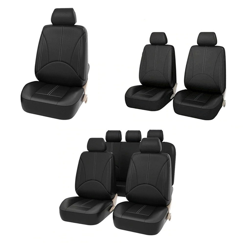 Leather Car Seat Covers Full Set Universal - Vier seizoenen PU lederen autostoel Handig