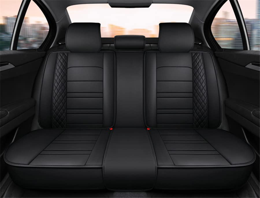 Leather Car Seat Covers Full Set Universal - Autostoelkussenhoes, PU lederen beschermerset, 5-zits auto