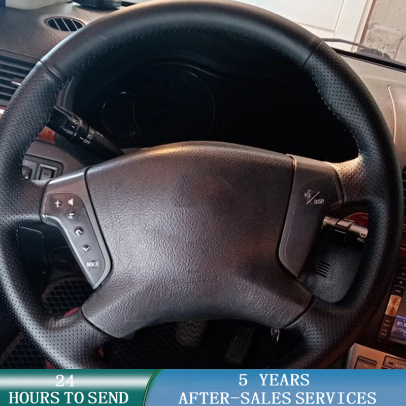 Car Steering Wheel Cover Anti Slip Breathable - Aangepaste Auto Stuurhoes Hand Naaien Anti-Slip