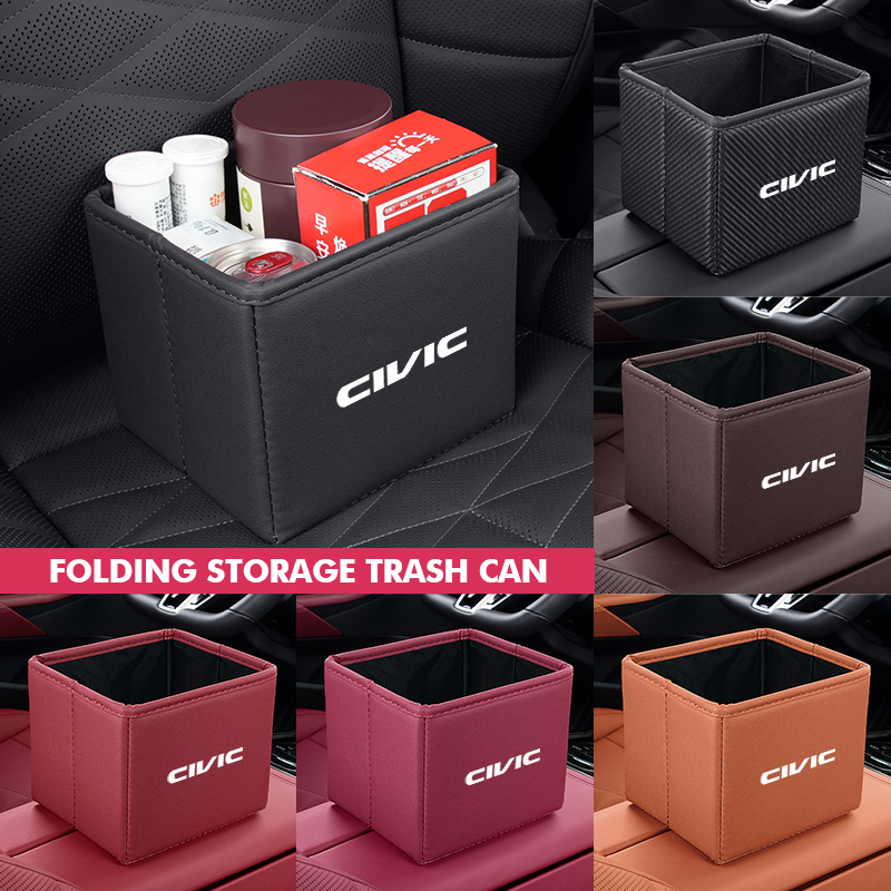 Waterproof Car Trash Can With Lid - Auto Prullenbak Opvouwbare Vuilnis Waterdichte Organizer