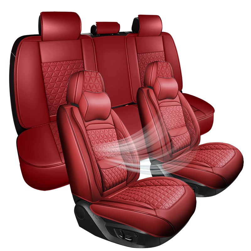 Leather Car Seat Covers Full Set Universal - Autostoelhoezen volledige set, universeel nappaleer voor
