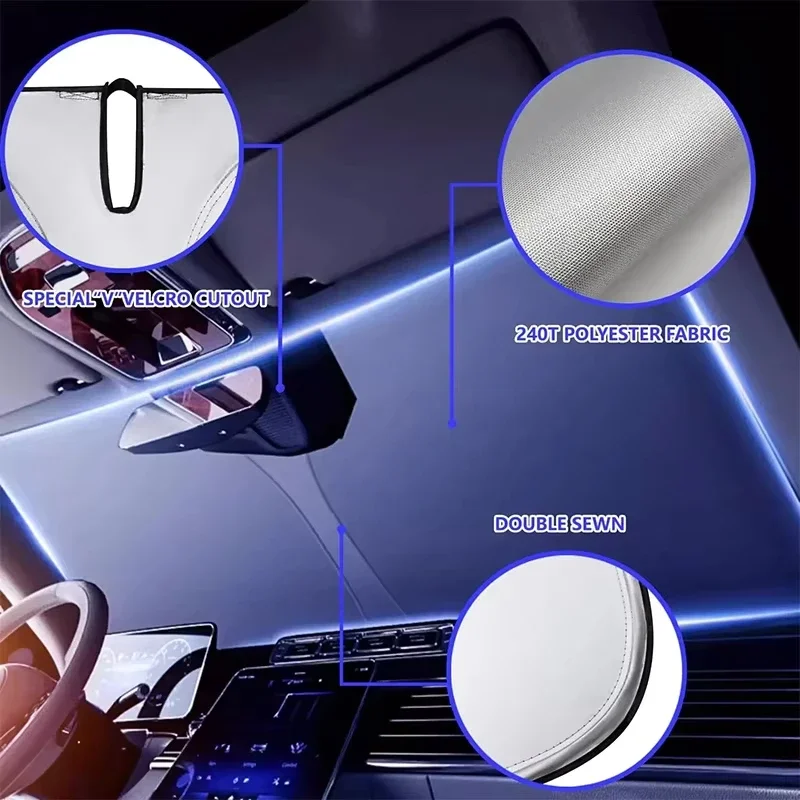 Autozonnescherm UV-reflectie v - Car Sunshade Windshield Umbrella Foldable recensie en prijs