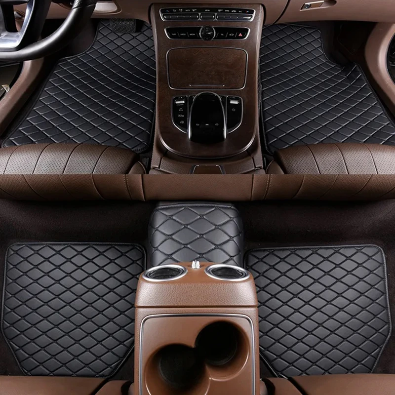 Autovloermatten 5 stuks Univer - Car Floor Mats Universal Waterproof Leather recensie en prijs