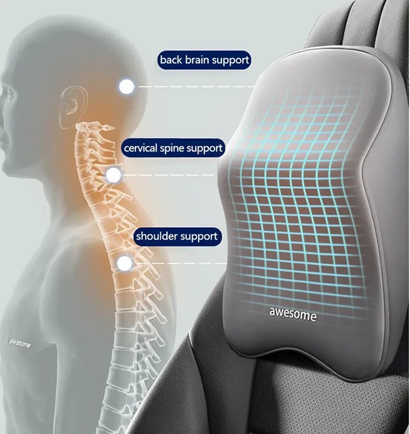 NIEUW Auto Lendensteun Hoofdst - Memory Foam Car Neck Pillow Lumbar Support recensie en prijs