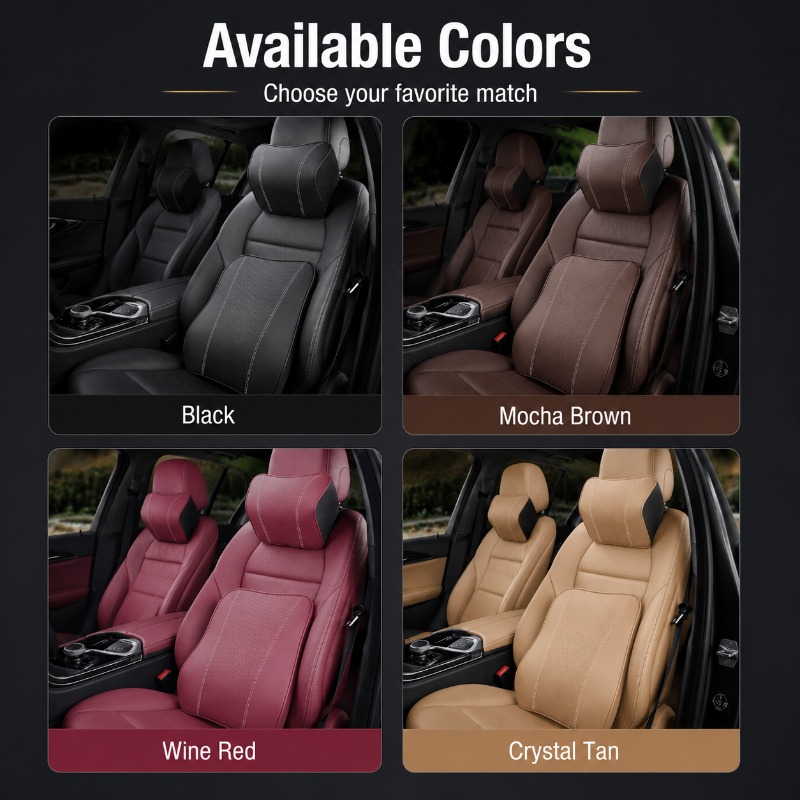 Memory Foam auto nekkussen len - Memory Foam Car Neck Pillow Lumbar Support recensie en prijs