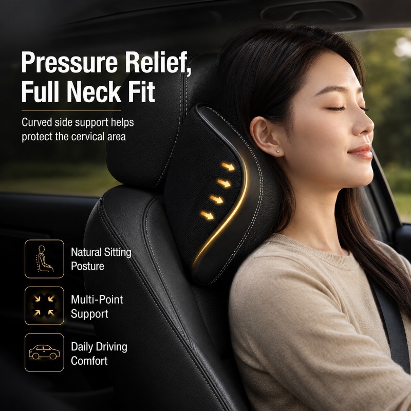 Memory Foam auto nekkussen len - Memory Foam Car Neck Pillow Lumbar Support recensie en prijs