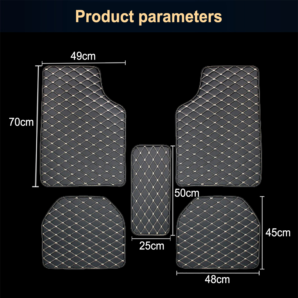5-delige set universele autovl - Car Floor Mats Universal Waterproof Leather recensie en prijs