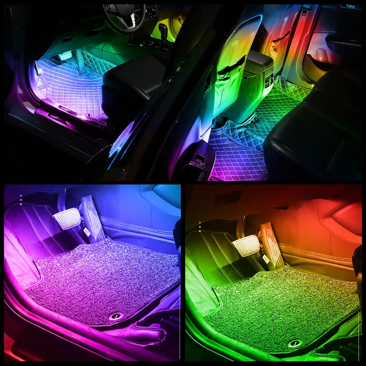 4 In 1 6 In 1 Symfonie Auto Le - Led Ambient Interior Car Lights App Control recensie en prijs