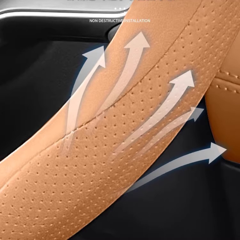 Voor BYD Song L DM-i Stuurhoes - Car Steering Wheel Cover Anti Slip Breathable recensie en prijs