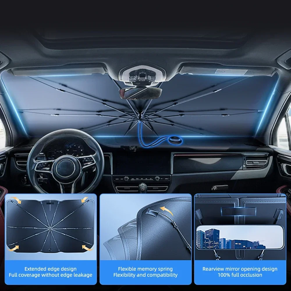 Autozonnescherm opvouwbare par - Car Sunshade Windshield Umbrella Foldable recensie en prijs