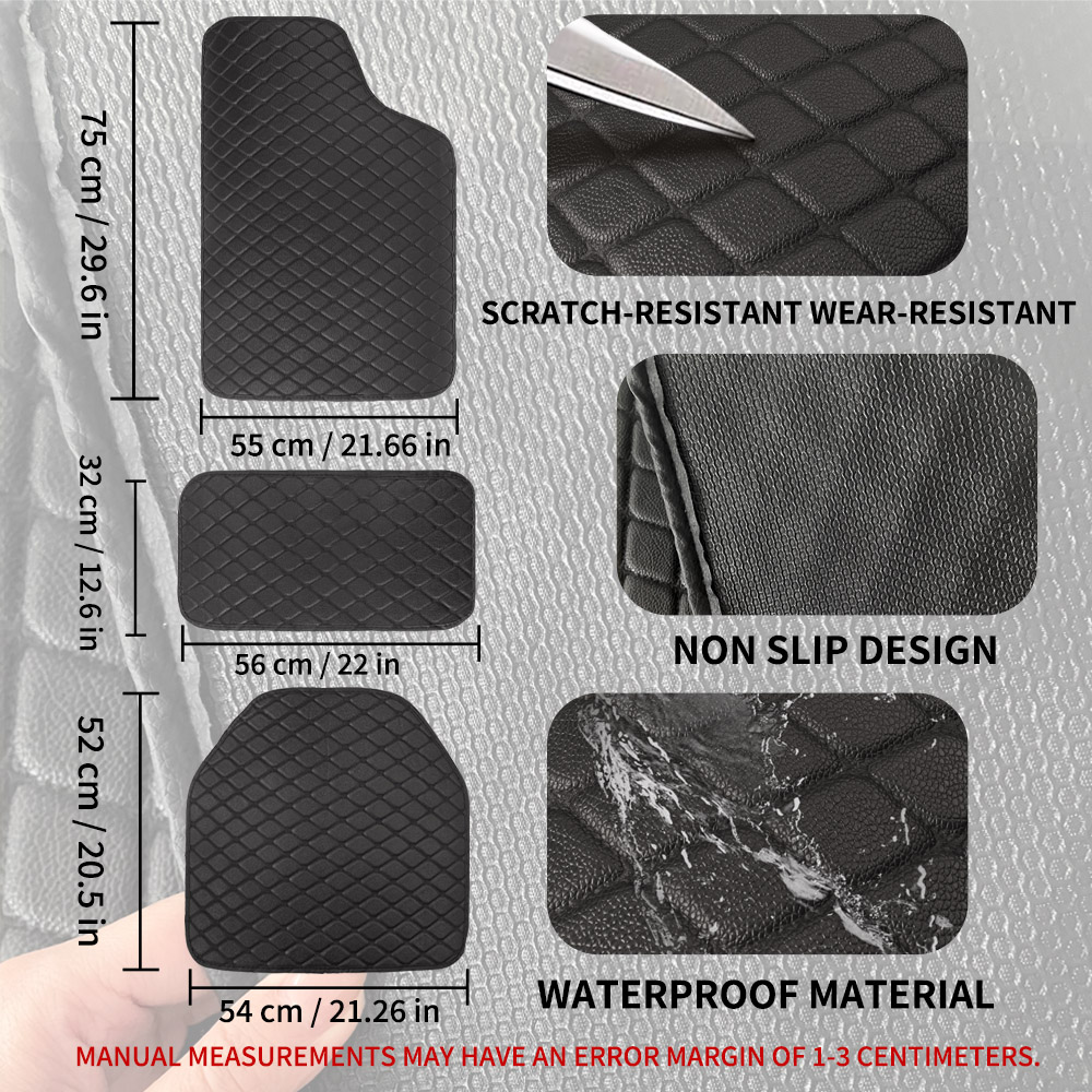 Universele 5-delige lederen au - Car Floor Mats Universal Waterproof Leather recensie en prijs