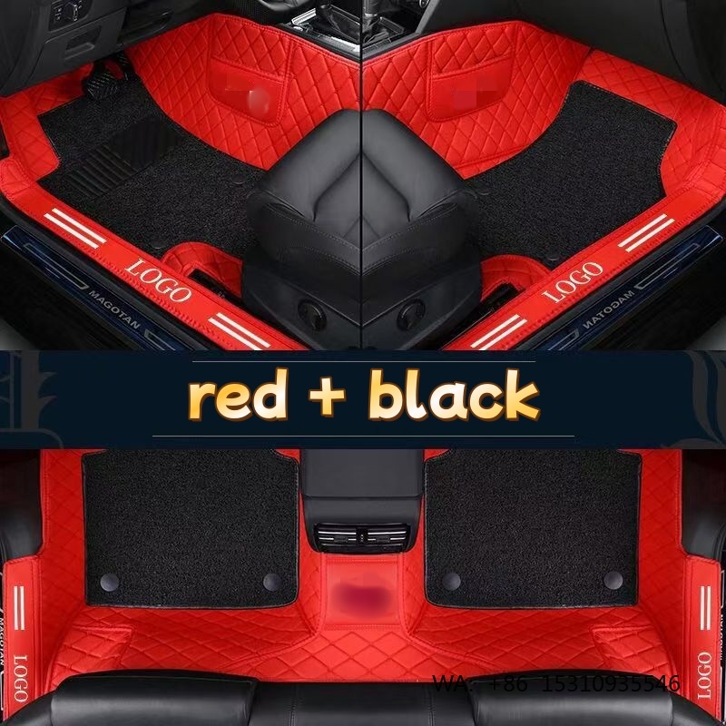 Luxe PVC lederen volledig afde - Car Floor Mats Universal Waterproof Leather recensie en prijs