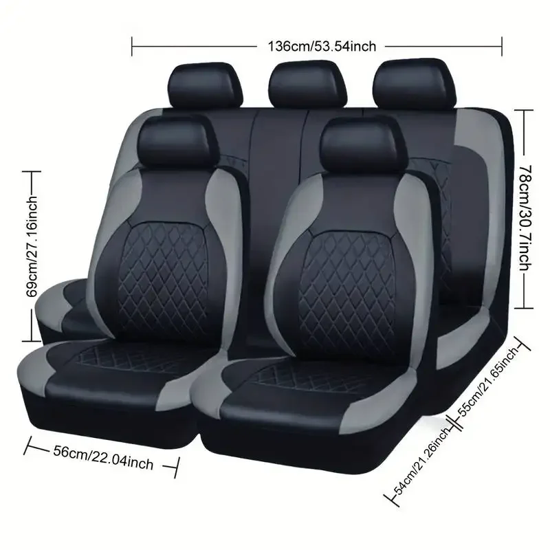 Universele kunstleren autostoe - Leather Car Seat Covers Full Set Universal recensie en prijs
