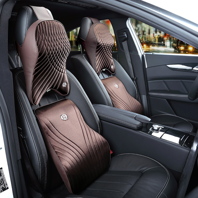Traagschuim Auto Kussenset Pre - Memory Foam Car Neck Pillow Lumbar Support recensie en prijs