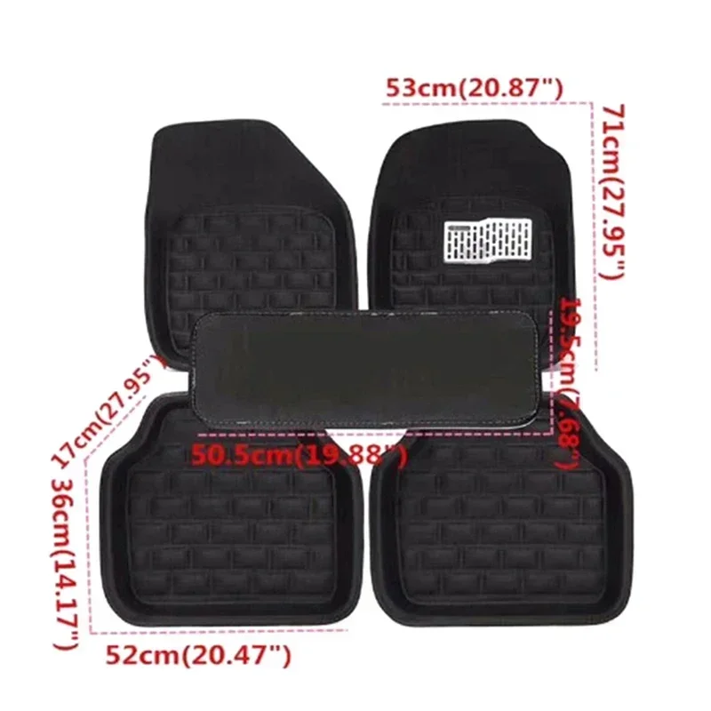 5 stks Premium Gemakkelijk Sch - Car Floor Mats Universal Waterproof Leather recensie en prijs