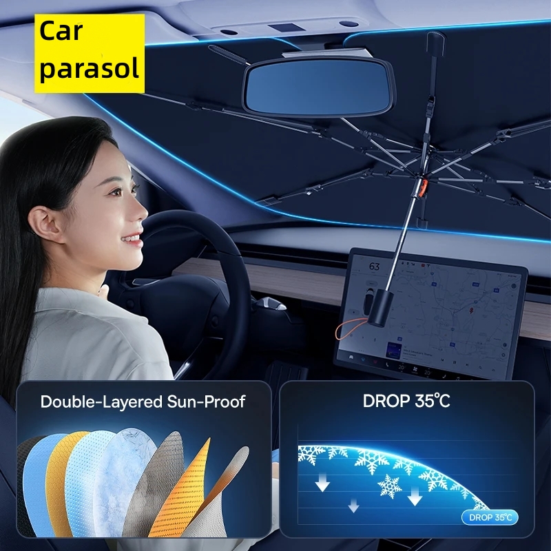 Auto Zonnescherm Voorruit Para - Car Sunshade Windshield Umbrella Foldable recensie en prijs