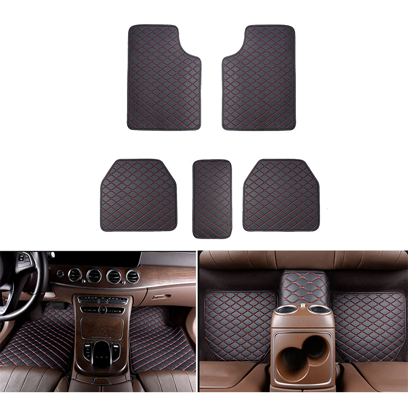 5 STKS Universal Fit Auto Vloe - Car Floor Mats Universal Waterproof Leather recensie en prijs