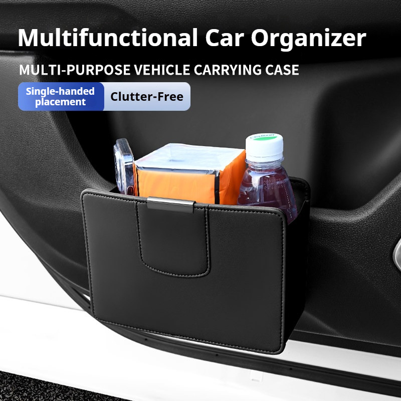Auto afvalbak hangende leren a - Waterproof Car Trash Can With Lid recensie en prijs