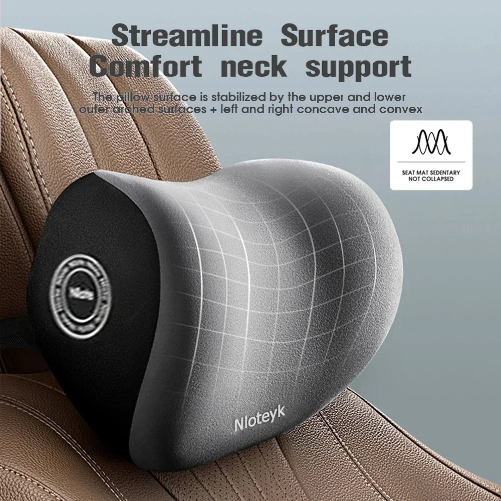 Nieuw traagschuim nekkussen vo - Memory Foam Car Neck Pillow Lumbar Support recensie en prijs
