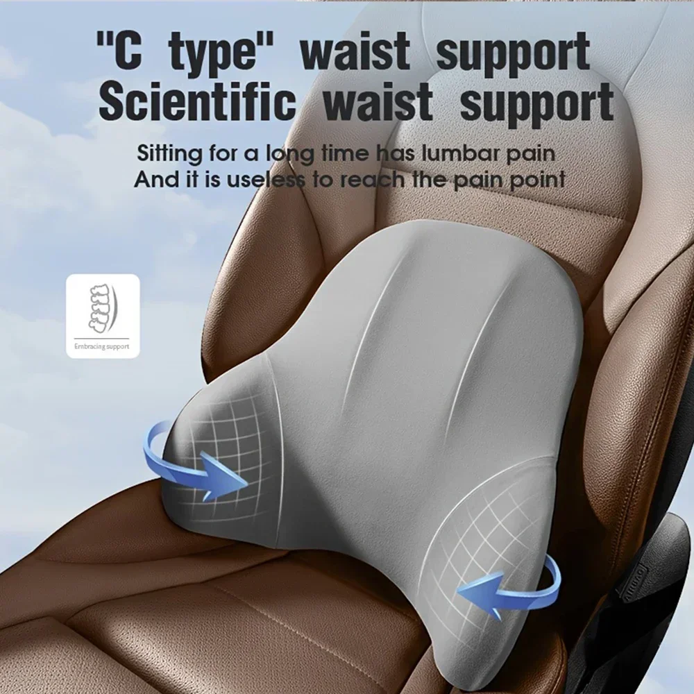 Nieuw traagschuim nekkussen vo - Memory Foam Car Neck Pillow Lumbar Support recensie en prijs