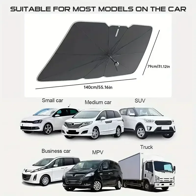 Multifunctionele, handige opvo - Car Sunshade Windshield Umbrella Foldable recensie en prijs