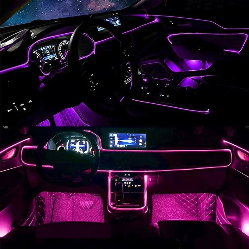 Flexibele EL-draadverlichting  - Led Ambient Interior Car Lights App Control recensie en prijs