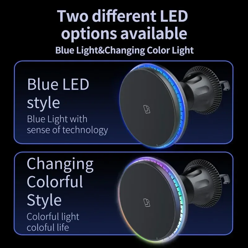 LED/RGB Magnetische Auto Draad - Wireless Car Charger Mount Fast Charging recensie en prijs