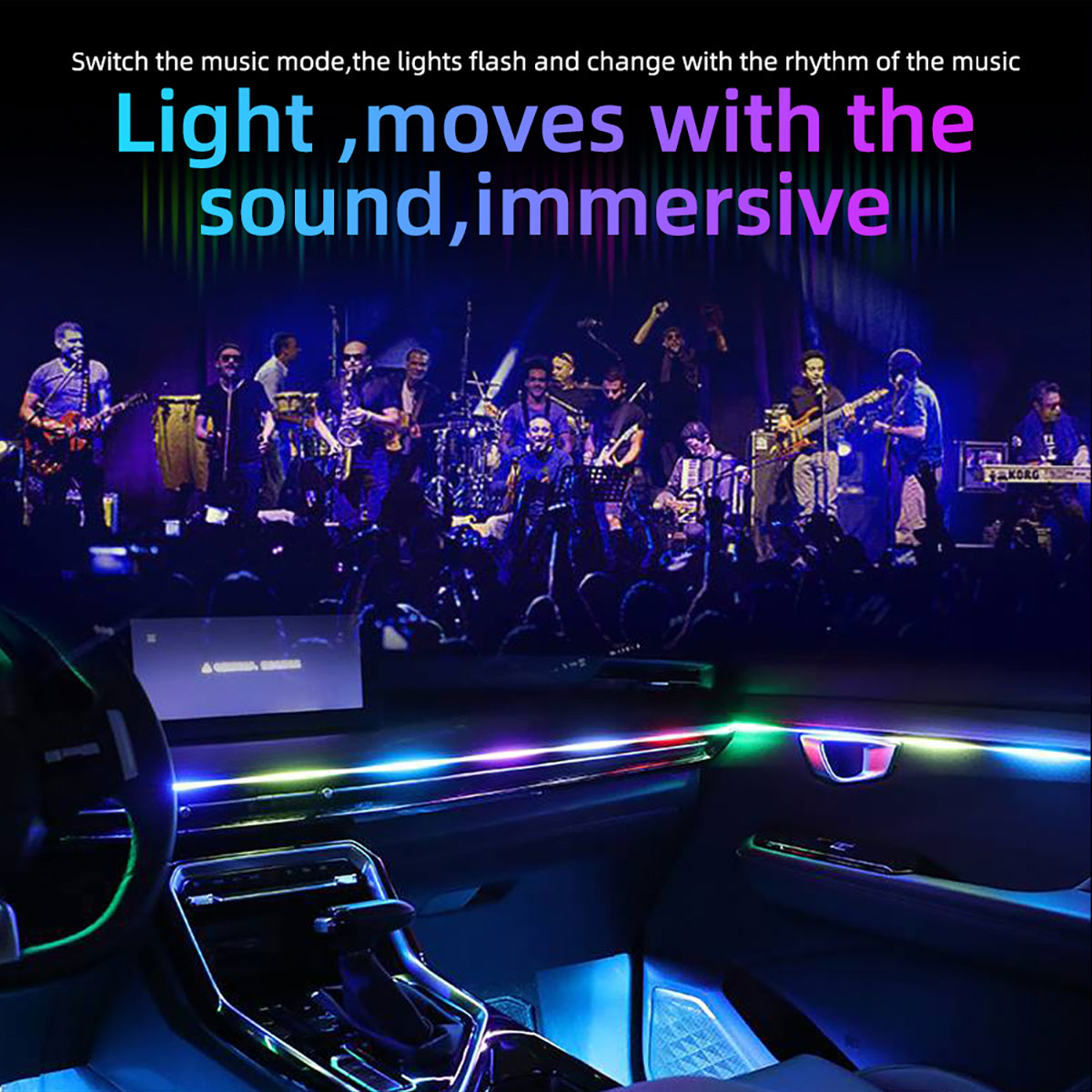 6/10 in 1 Auto Led Omgevingsve - Led Ambient Interior Car Lights App Control recensie en prijs