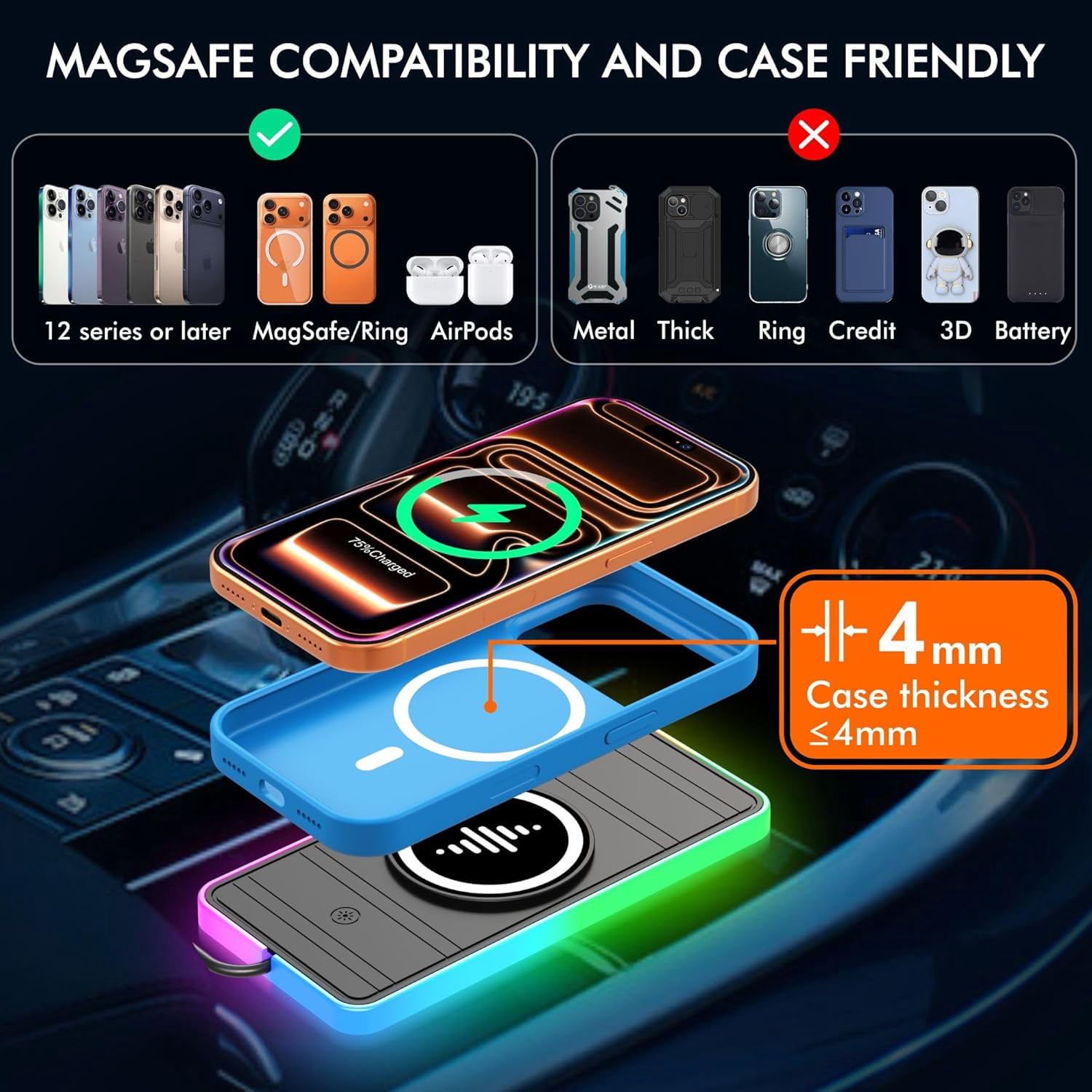 15W Magnetische Draadloze Auto - Wireless Car Charger Mount Fast Charging recensie en prijs