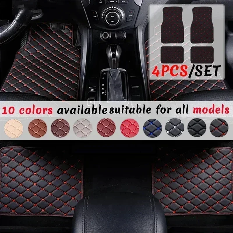 Autovloermatten 4-delige set,  - Car Floor Mats Universal Waterproof Leather recensie en prijs