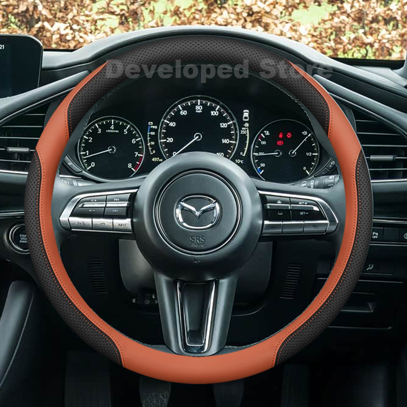 Stuurwielhoes voor Mazda 3 Axe - Car Steering Wheel Cover Anti Slip Breathable recensie en prijs