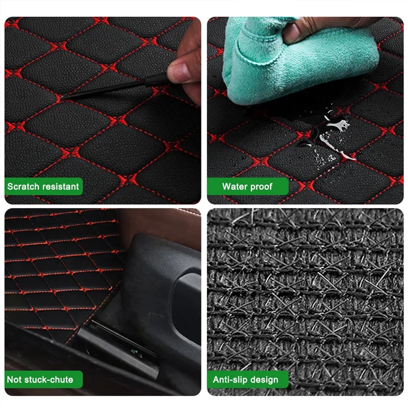 Auto Vloermatten 4 STKS Univer - Car Floor Mats Universal Waterproof Leather recensie en prijs